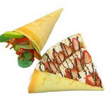 Crepe Model Manufacturer - OEM Custom Avocado Shrimp Hand Held