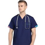 Men's Medical Scrubs Uniforms Factory - OEM Sets V-Neck Multi-Pockets for Hospital