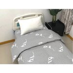 White 100% Cotton Bedding Set Manufacturer - OEM Solid Plain Striped Cover Woven