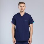 Men's Medical Scrubs Uniforms Factory - OEM Sets V-Neck Multi-Pockets for Hospital