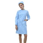 Ladies' Long Cotton Nurse's Garment Manufacturer - OEM with Stand Collar Lapel Doctor's