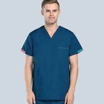 Men's Medical Scrubs Uniforms Factory - OEM Sets V-Neck Multi-Pockets for Hospital