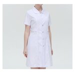 Short-Sleeve Women's Medical Lab Coat Factory - OEM High Quality with Custom Logo