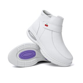 Hospital White Non-slip Shoes Manufacturer - OEM High-top Comfortable Nurse Microfiber