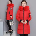 Padded Jacket Factory - OEM Custom Fashion Big Hair Collar Large Size
