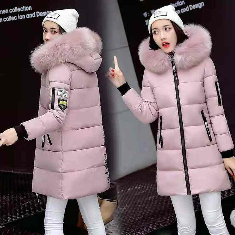 Padded Jacket Factory - OEM Custom Fashion Big Hair Collar Large Size