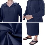 Men Thobe Factory - OEM Custom Long Sleeve Hooded Morocco Kaftan