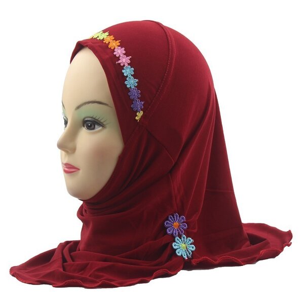 Muslim Scarf Manufacturer - OEM Hot Selling Flower Little Girls Hijab