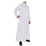 Men Thobe Factory - OEM Custom Saudi Arabia Cotton Standing Collar