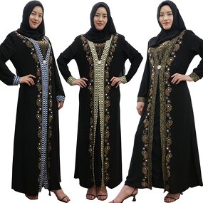 Muslim Abaya Factory - OEM Wholesale Traditional Beaded Maxi Dress