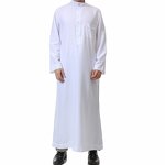 Men Thobe Factory - OEM Custom Saudi Arabia Cotton Standing Collar