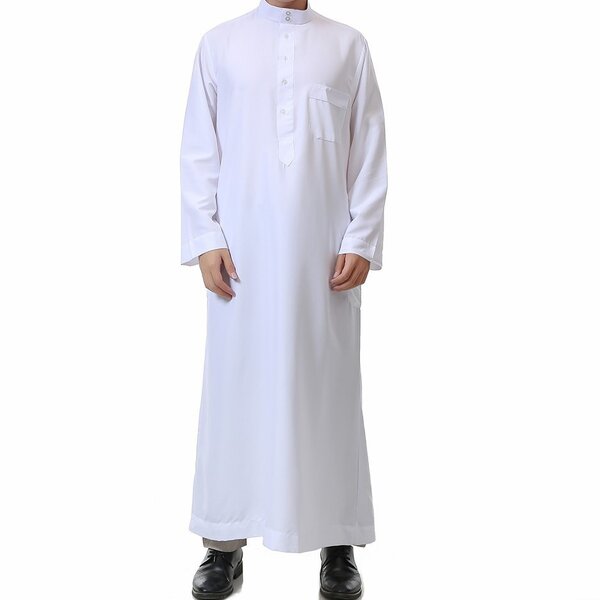 Men Thobe Factory - OEM Custom Saudi Arabia Cotton Standing Collar