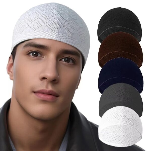 Kufi Hat Factory - OEM Custom Men Muslim Prayer Breathable Headwear