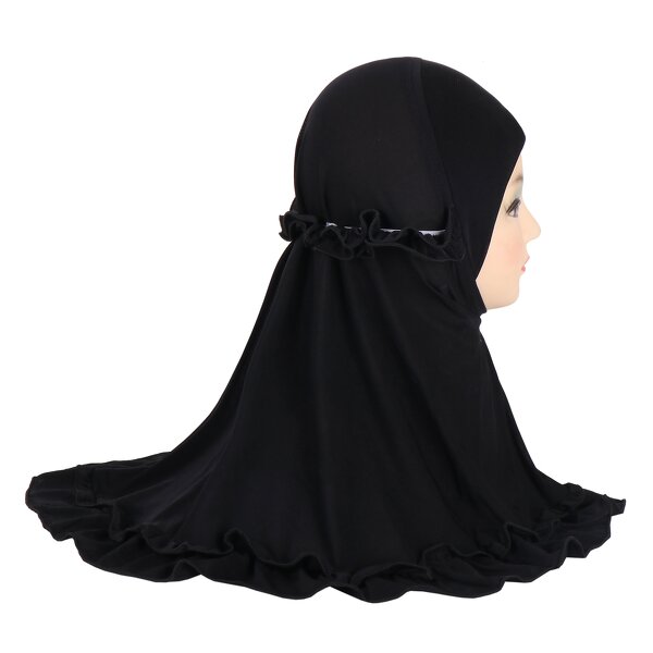 Children's Headscarf Factory - OEM Custom Ruffle Lace Muslim Shawl