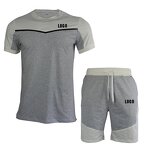 Tracksuit Factory - OEM Custom 100% Cotton Summer T Shirt Short Set