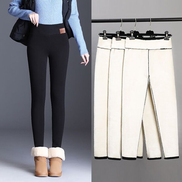 Women Pants Manufacturer - OEM Custom 300g Velvet Warm High Waist