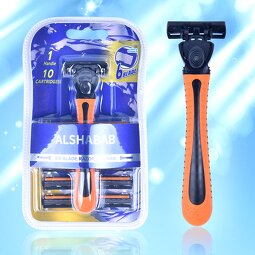 Safety Razor Set Manufacturer - OEM High Quality 6-Blade Stainless Steel