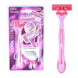 Women's Razor Set Factory - OEM Top Quality 2 Pcs 3 Blade Disposable