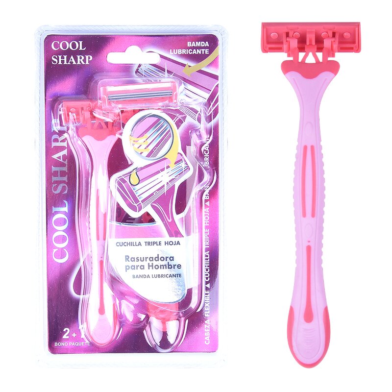 Women's Razor Set Factory - OEM Top Quality 2 Pcs 3 Blade Disposable