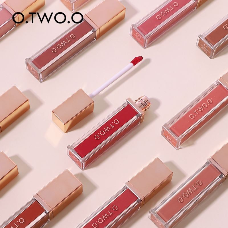 O.TWO.O Matte Waterproof Maquillajes-Original Lip and Cheek Tint Long Lasting Mini Lip Tint Liquid Lipstick for Ladies