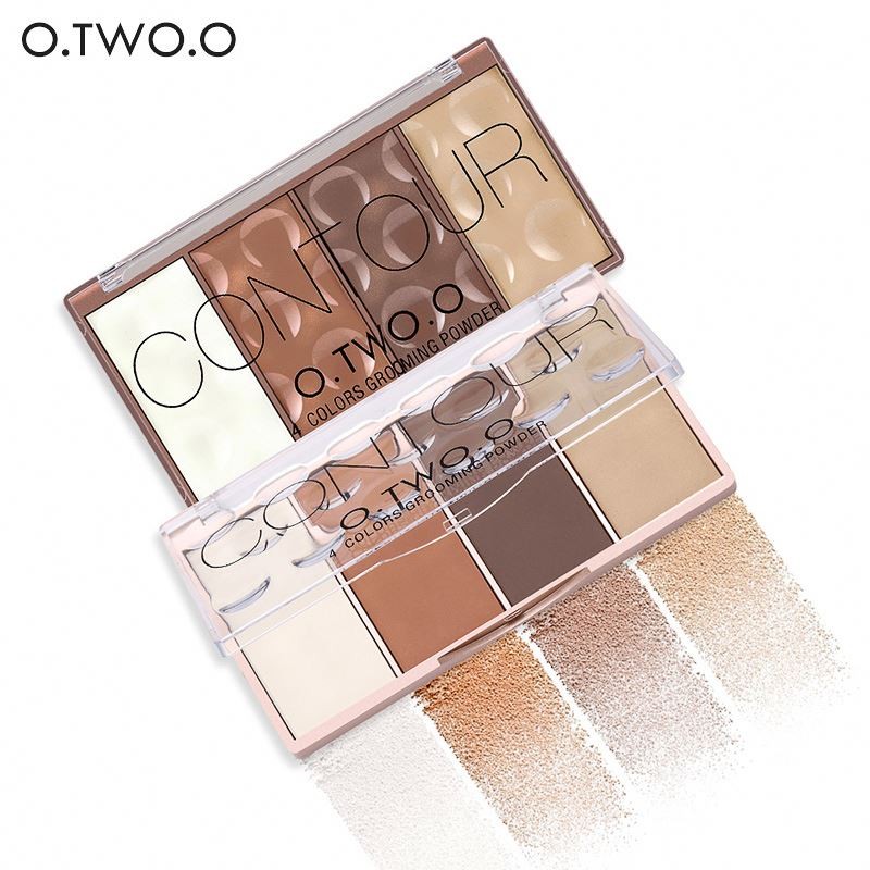 O.TWO.O 4 Shades Bronzer Contour Kit Makeup Contour Powder Blush Palette