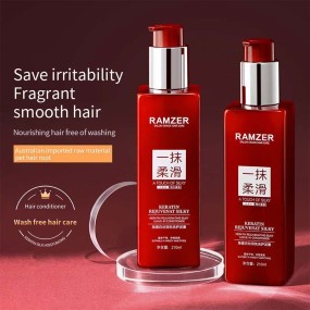 Private Label OEM ODM RAMZER Keratin Silk Leave-in Conditioner Hair Care Products Professional Hair Protein