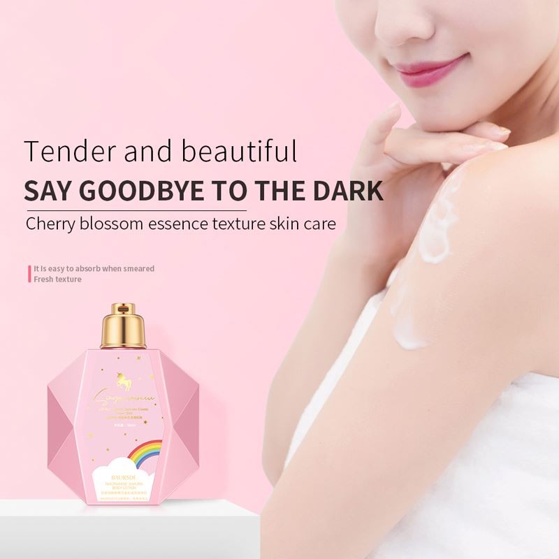 OEM ODM BAURSDE Wholesale Moisturizing Skin Care Sakura Extract Nicotinamide Body Lotion