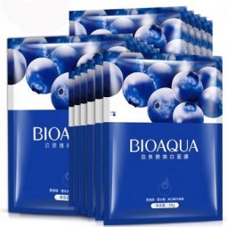 私人品牌BIOAQUA蓝莓保湿收缩毛孔美白面膜