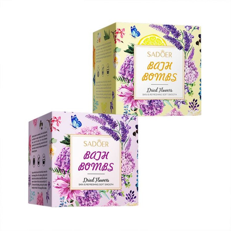 SADOER 100g Refreshing Soft Body Rich Bubbles Natural Sweet Scent Private Label Relieve Fatigue Moisturizing Bath Bomb Ball