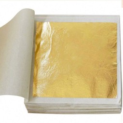 新的4.33x4.33厘米24K真箔面皮肤护理食品佛像装饰金箔纸