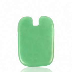 Facial Skincare Tools Natural Jade Stone Concave Shape Green Aventurine Gua Sha Beauty Cosmetics Loose Powder