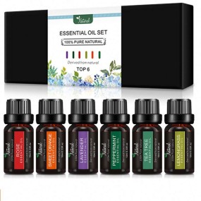 Custom logo Top 12 Pure Oils Gift Set for Diffuser, Humidifier, Massage, Aromatherapy, Skin & Hair Care Aroma Essential Oil