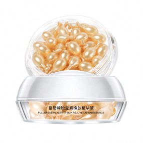 Factory Wholesale OEM Shrinking Pores Brightening Moisturizing Anti Aging Fullerene Placenta Capsules Skin Care Facial Serum