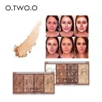 全新O.TWO.O彩妆柔滑肌肤自然3D效果轮廓粉调色板4色