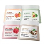SADOER高品质有机水果柔滑深层清洁250g OEM ODM保湿去角质身体磨砂膏