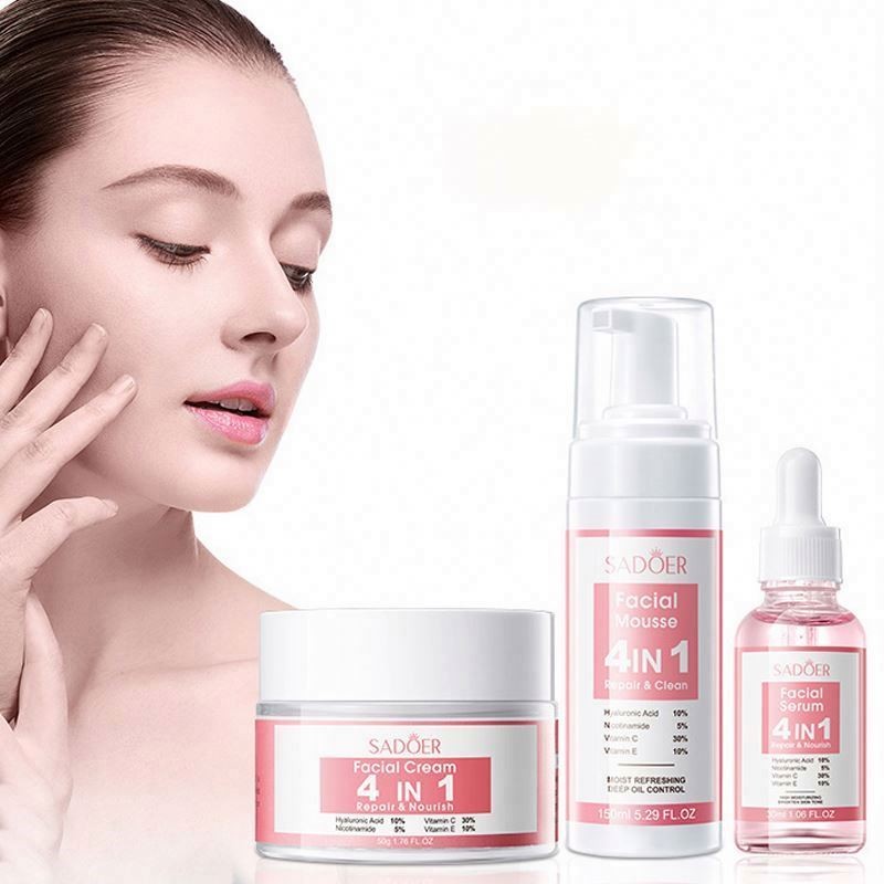 Care Set OEM Factory 4 in 1roll on Eye Cream Hydrocotyle Lightening Face Anti Aging Natural Ingredients Beauty Skin