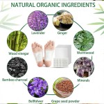 天然成分2合1排毒保健用姜玫瑰森林薰衣草足贴