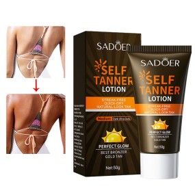 50g Private Label SADOER Long Lasting Bronzing Tanning Cream Body Care Moisturizing Tanning Lotion