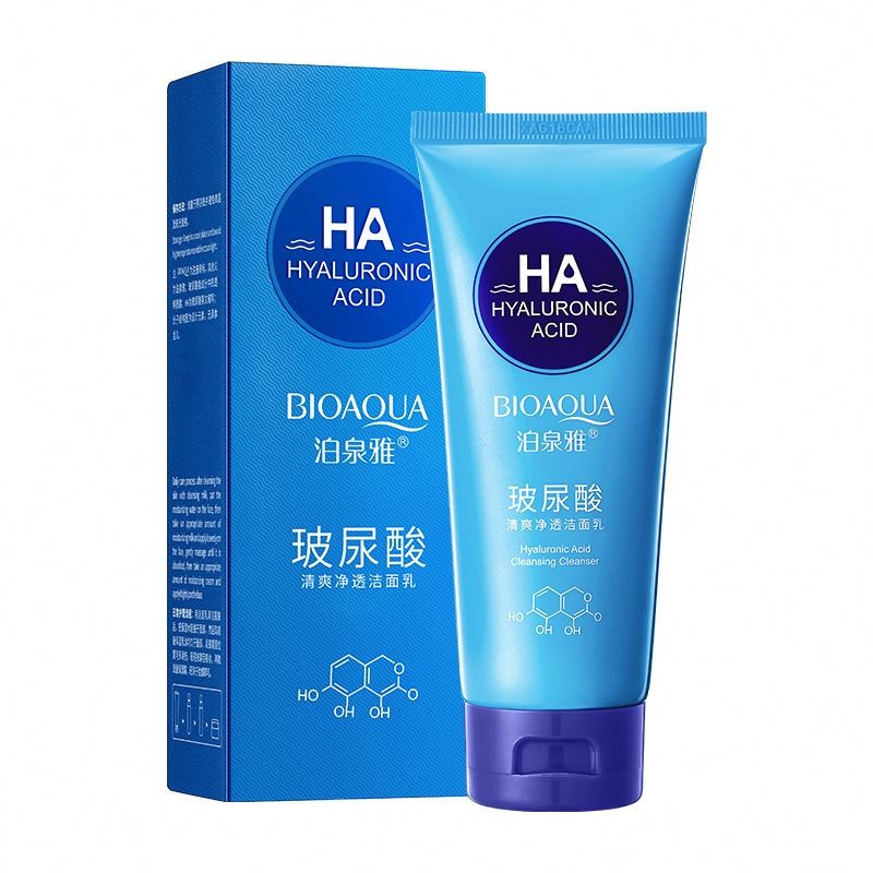BIOAQUA Hyaluronic Acid Moisture Replenishment Gentle Beauty Whitening Facial Cleanser