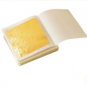 New High Quality 14*14 cm Taiwan Imitation Rose Leaf Sheets for Home Furniture Decorating Gold Foil Sheet