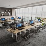 Double Motor Desk Manufacturer - OEM Yz New Design Face to Face Office Desk