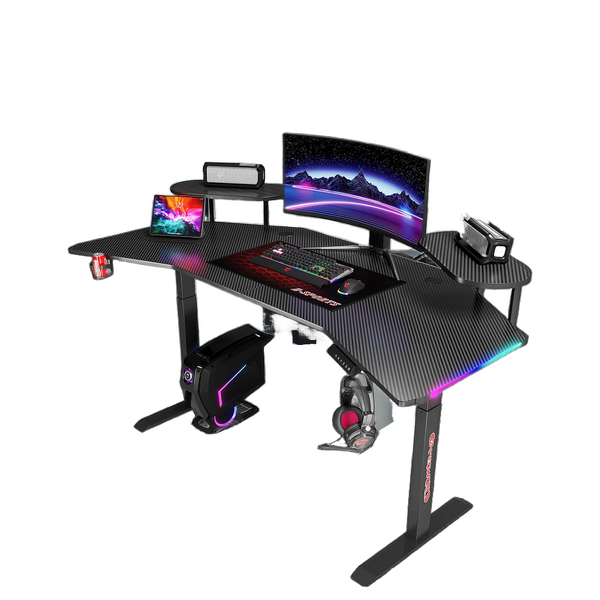 Carbon Fiber Gaming Desk Manufacturer - OEM 180cm Extra Broad Adjustable