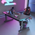 Electric Gaming Desk Factory - OEM Hot Selling Motorized Height Adjustable LED