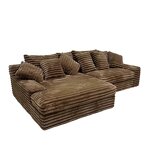 Vacuum Compressed Sofa Manufacturer - OEM Modern Plush Corduroy Sectional