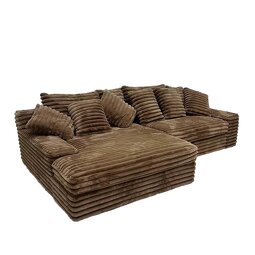 Vacuum Compressed Sofa Manufacturer - OEM Modern Plush Corduroy Sectional