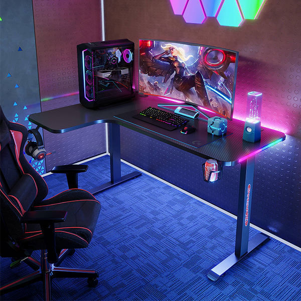 L Shape Gaming Desk Factory - OEM YZ Wholesale Desktop I Shape Leg