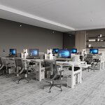 Double Motor Desk Manufacturer - OEM Yz New Design Face to Face Office Desk