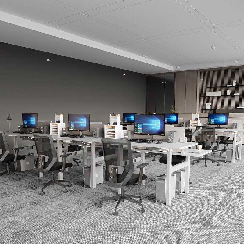 Double Motor Desk Manufacturer - OEM Yz New Design Face to Face Office Desk