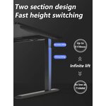 Gamer Desk Rgb Light Desk Manufacturer - OEM New Design Fit Individual