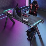 Gaming Desk Manufacturer - OEM Height Adjustable Computer Table with RGB Light